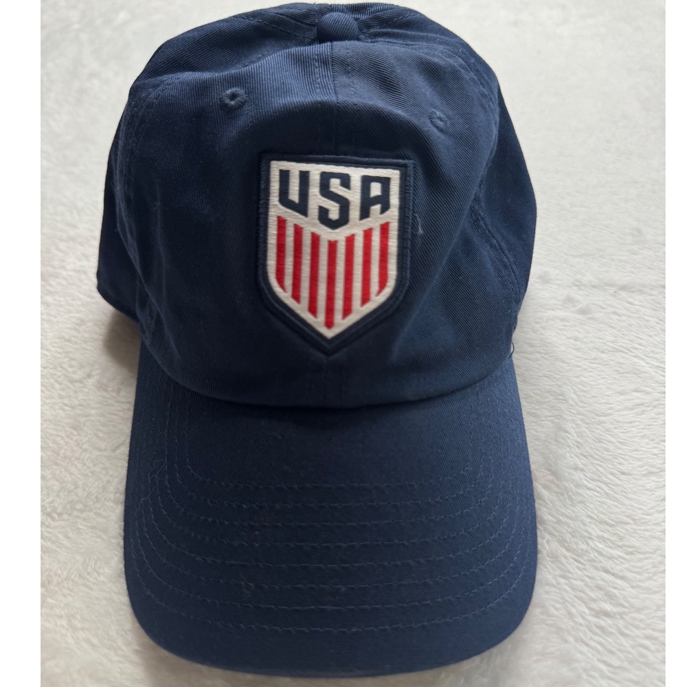 Nike USA Soccer Mens Navy Blue USMNT Shield Heritage86 Adjustable Hat Cap